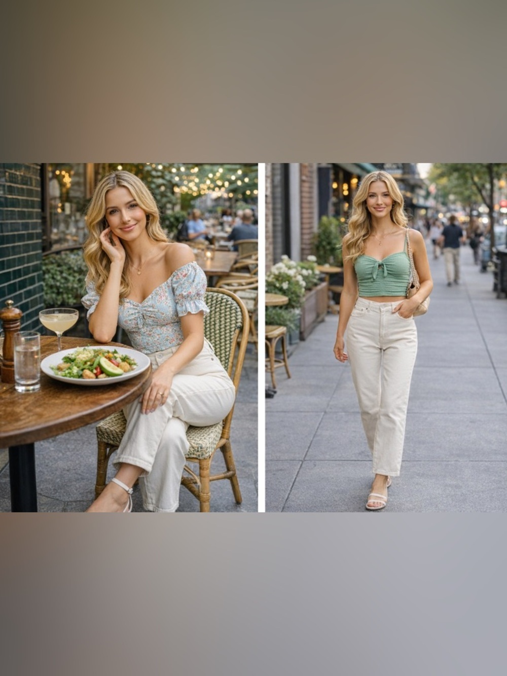 Levi's Cream Straight Leg Jeans